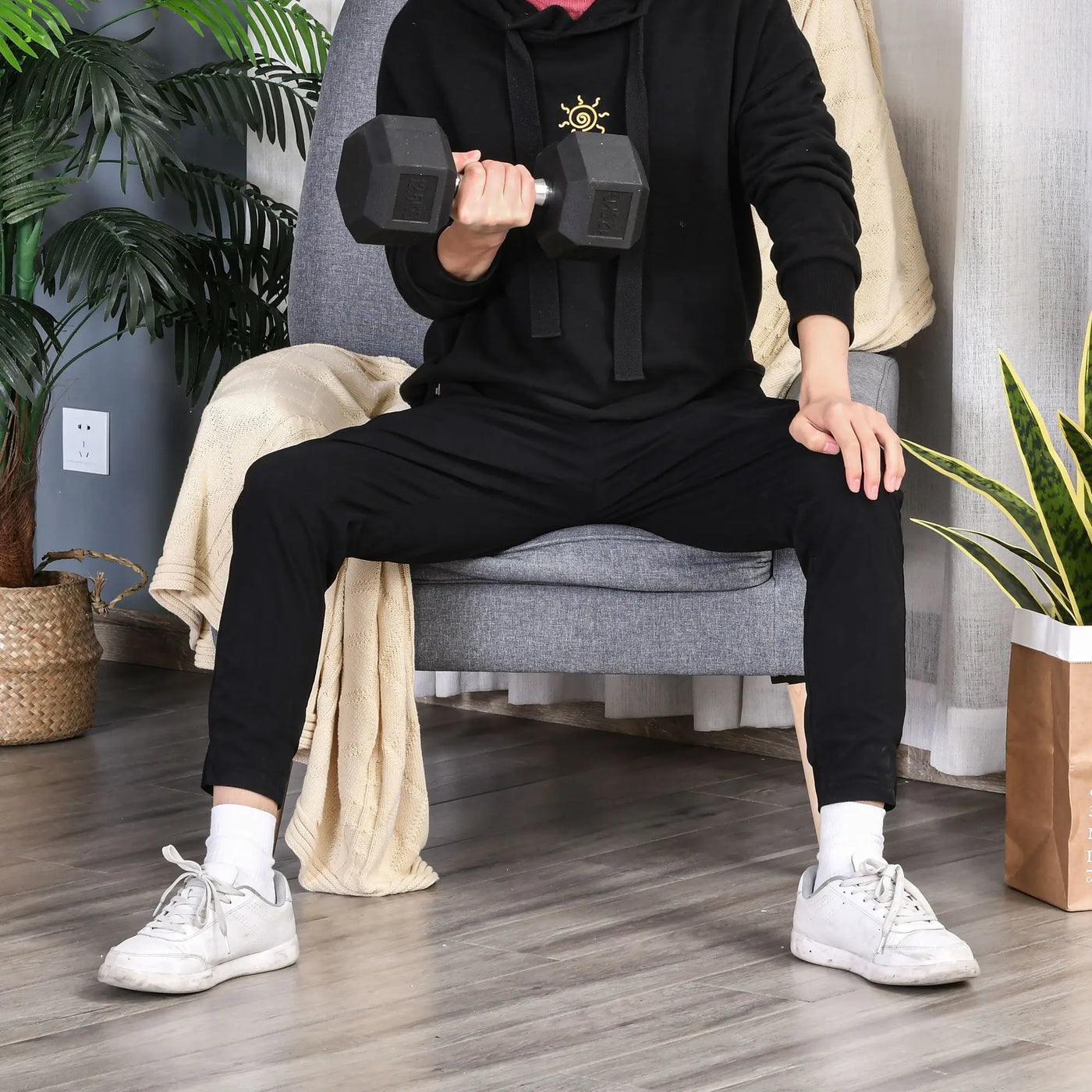 12.5kg Rubber Hex Dumbbell
