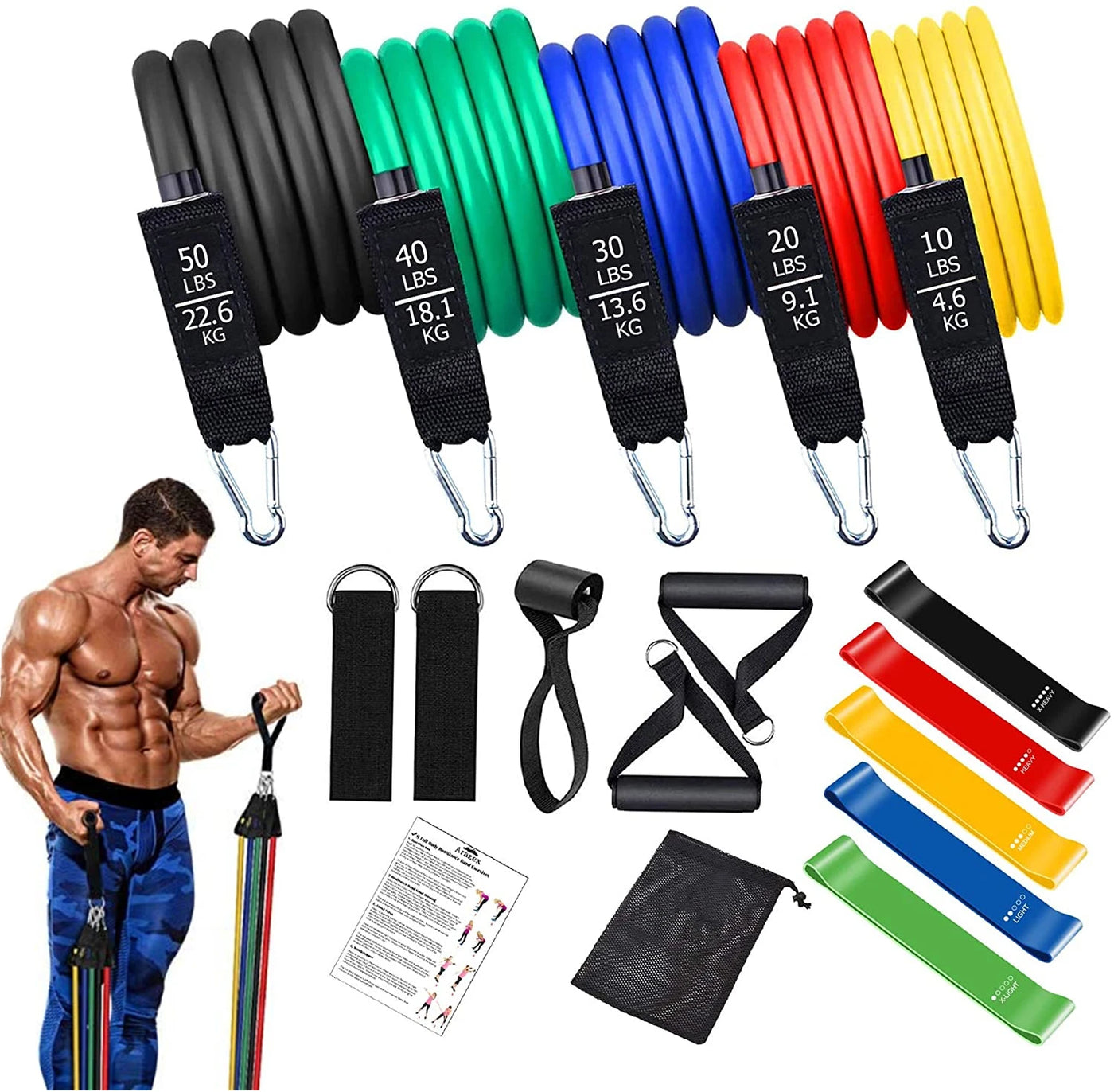 Fitness Resistance Bar Set